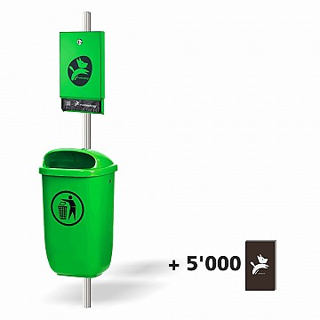 Hondentoilet met zakjesdispenser «ECO» + 5.000 hondenpoepzakjes vanaf € 231,00